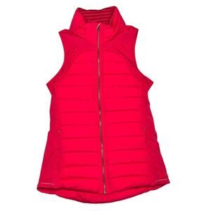 Lululemon Fluffed Up Vest SIZE 6 Boom Juice Pink Goose Down Pocket Jacket
